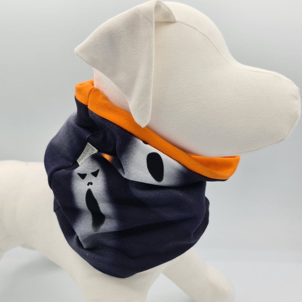 Halloween Loop für Hunde - Geister Orange Schwarz